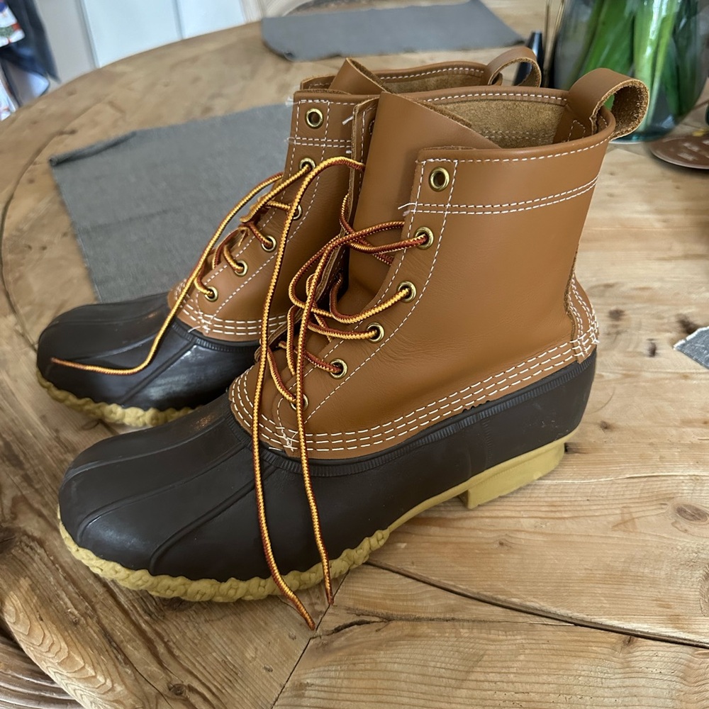 Bean Boots By L.L. Bean (1003589) -US Size M 10 W Men Classic Tan Waterproof VGC